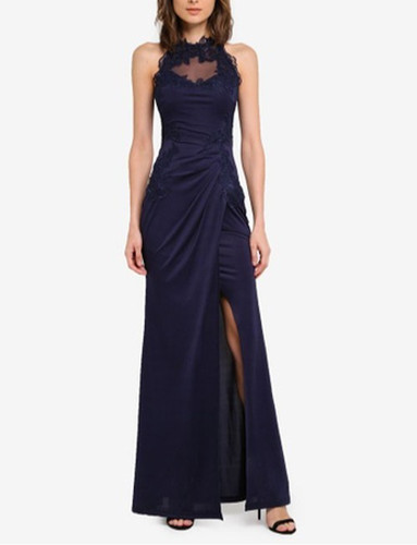 Lipsy marineblau maxikleid - marineblau,
