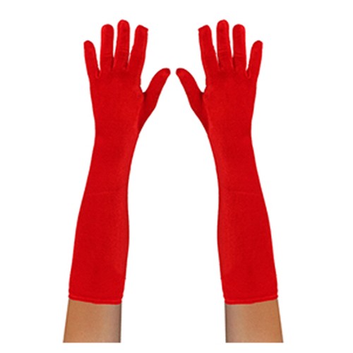 Velours rote handschuhe cm - rote,
