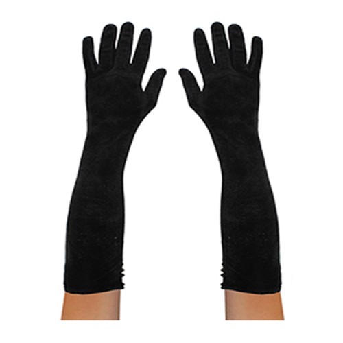 Velours schwarze handschuhe - velours,