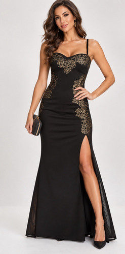 Lipsy maxikleid schwarz gold - maxikleid,