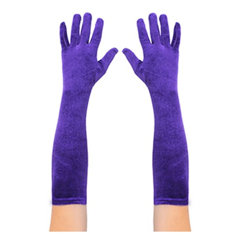 Velours lila handschuhe - lila, 50