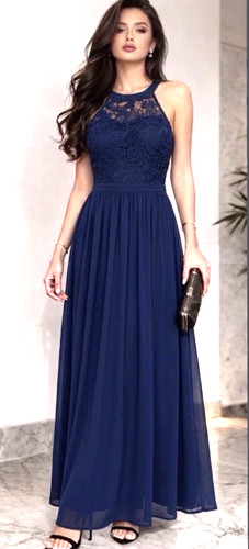 Lipsy dunkelblau maxikleid - lipsy, 14