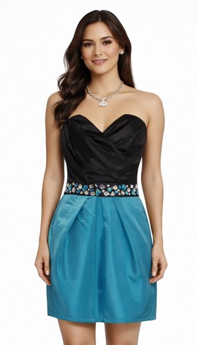 Lipsy blau schwarz - , minikleid